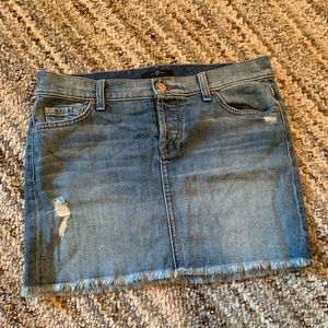 7 for All Mankind Denim A-line mini skirt
